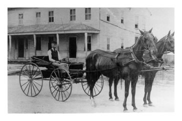 Horse and Buggy in front of the Botsford Inn c. 1900